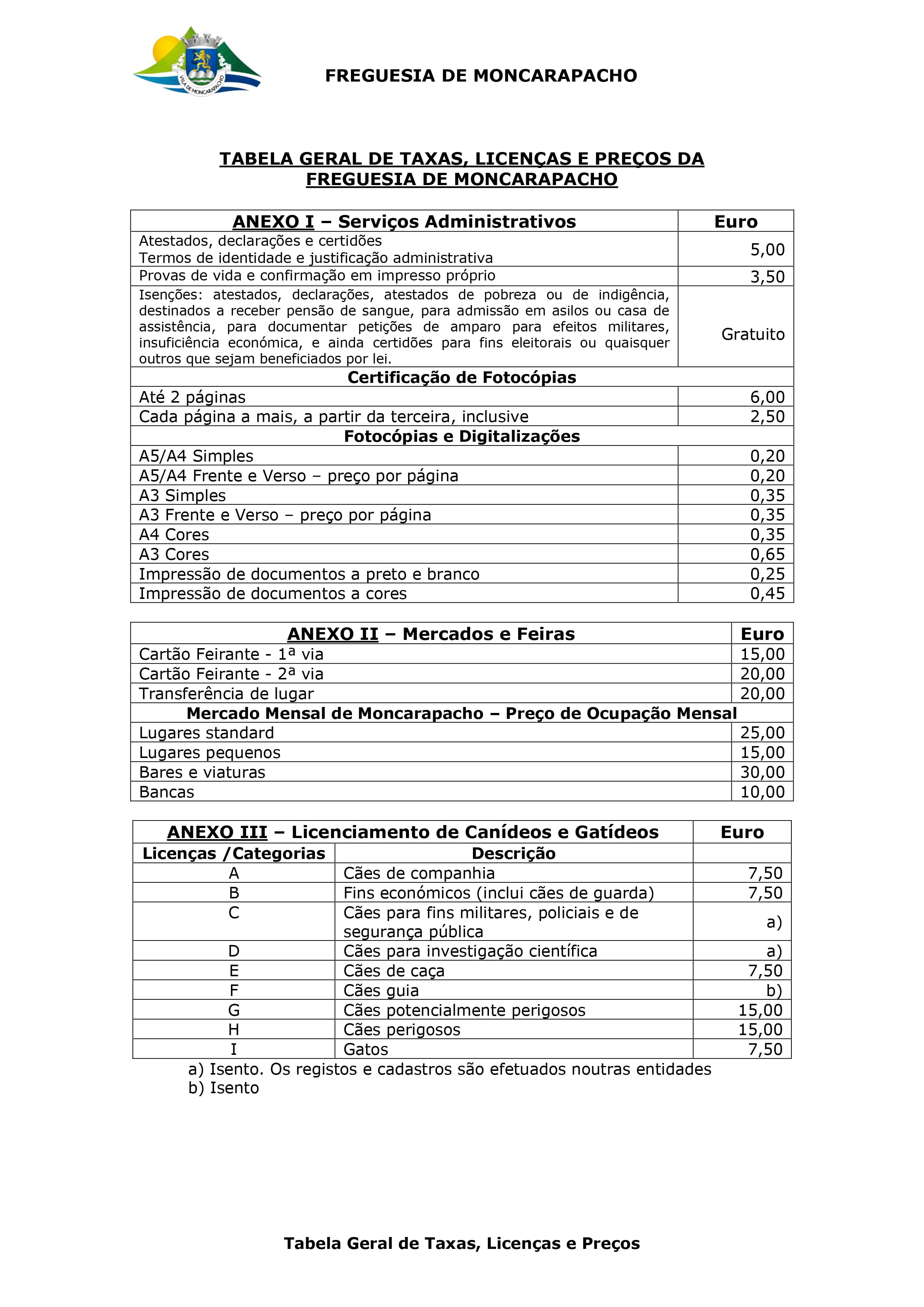 01 Taxas Licenças JF Moncarapacho